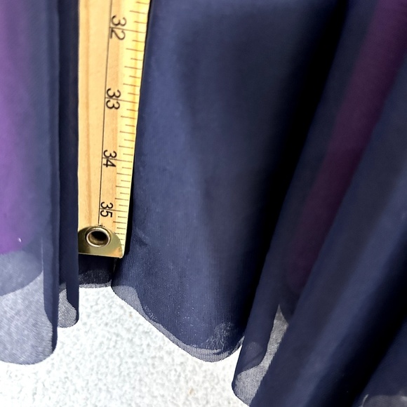 Jessica Howard Babydoll‎ Dress Womens 6P Purple Mesh Overlay Rhinestone Y2K HOCO - Picture 7 of 9